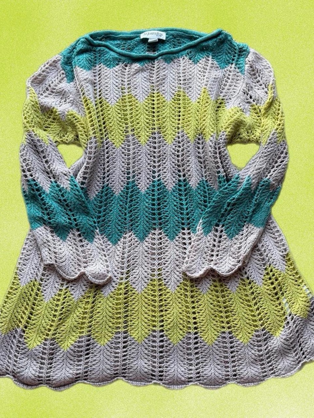 Vintage crochet pullover cover💧☀️ 🐠